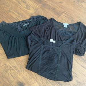 Y2K Black Crochet Boho Bundle